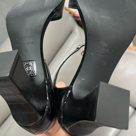 NWOT Women's Aquatalia Calley Black Sandal size 10.5 - Picture 4 of 6